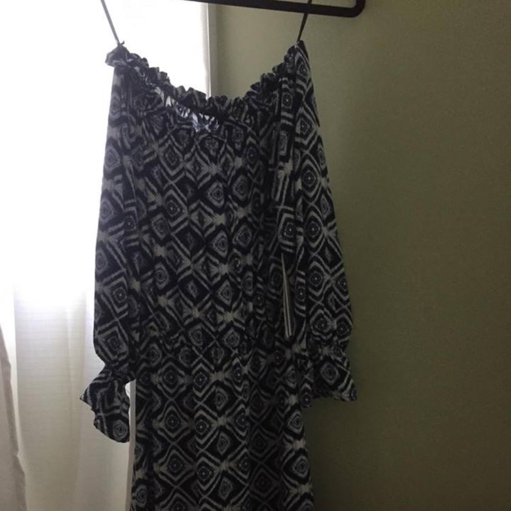 Off the shoulder Aqua dress